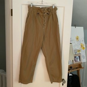 Urban Outfitters parachute pant, tan, size medium